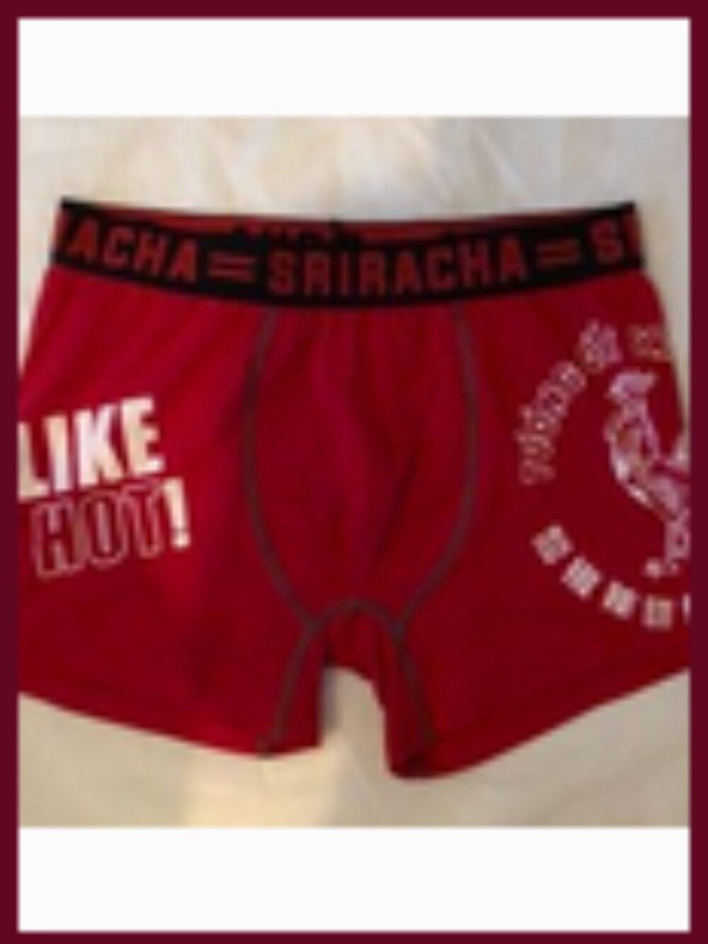 Boxer brief Sriracha"I Like It Hot" mens new size M waist 32-34" Mad Engine